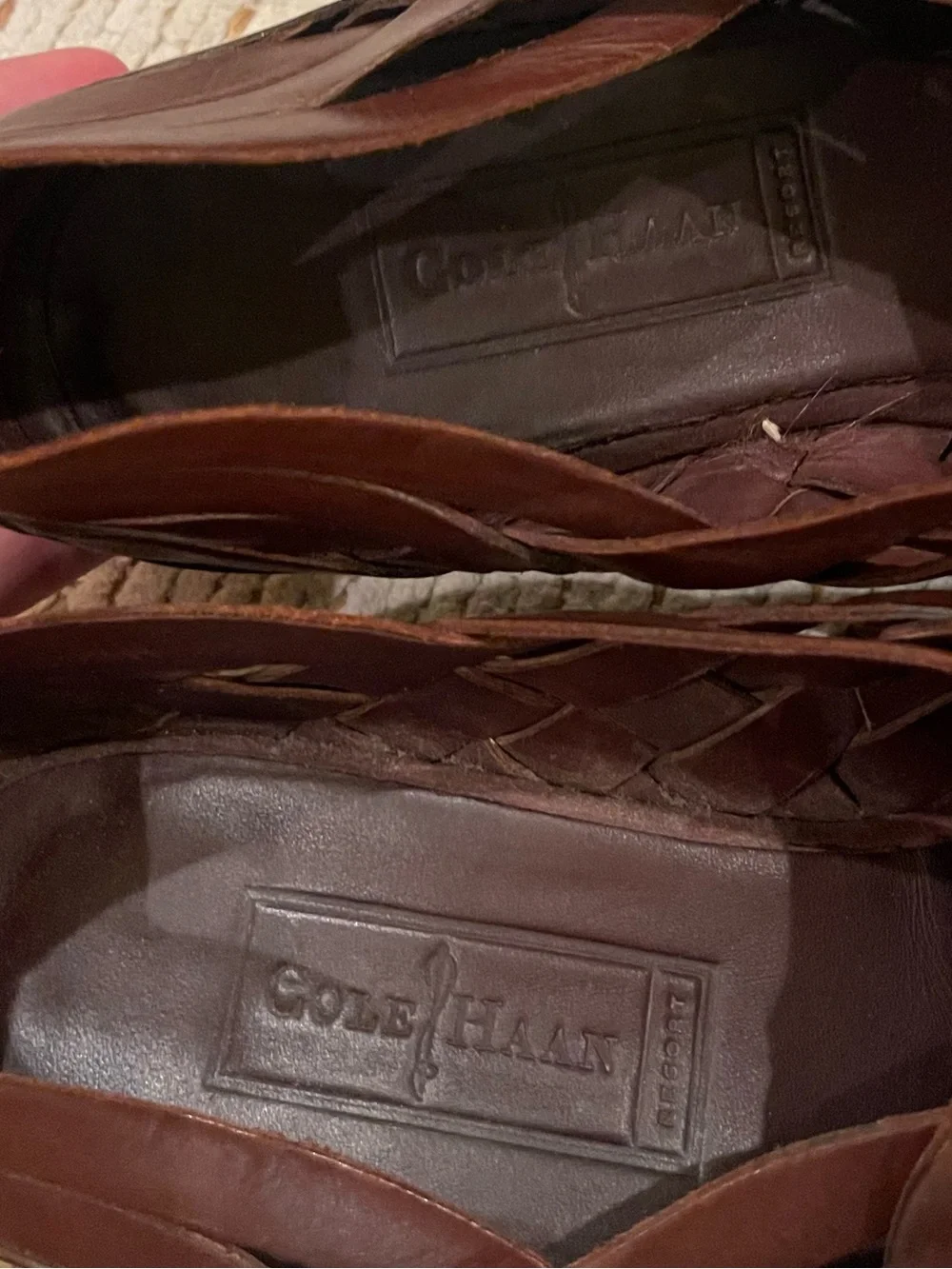 Cole Haan Bragano woven leather fisherman sandals